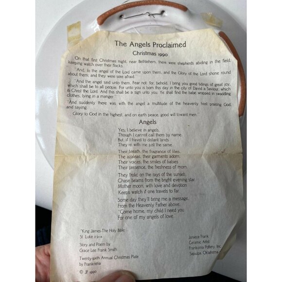 Frankoma XMas Plate 1990 - Picture 7 of 12